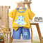 Yellow & Sky Blue Dino Land 2 Pc Set NS6055A